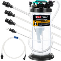 1.4 Gallon/5.3 L Manual Pneumatic Fluid Extractor, Automotive Oil Extractor Pump Oil Vacuum Changer With 5 Pcs Brake Bleeding Hose For Car, Suvs, Truck, Yachts