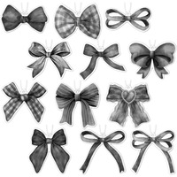 A1Diee 12Pcs Black White Coquette Bow Car Air Freshener Hanging Aesthetic Diffuser Ornaments Refresh Air Fragrant Pendant Car Interior With Essential Oils Gift Long-Lasting For Home Accessories Decor