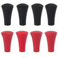 Rigdance Rubber Tips For Ram Mounts X-Grip Phone Mount, Balck & Red Silicone Caps | Accessories For Replacement (8 Pack)