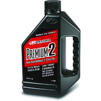 Maxima Racing Oils 21901-2Pk Premium 2 Smokeless 2-Stroke Premix/Injector Oil 1L Bottle, 2-Pack