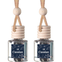Candecraftco 2 Pack Bookish Scents Car Air Freshener For Essential Oils, Aromatherapy Automobile Diffuser, Gift For Her, Library, Book Lover Gift, Reading Bibliophile (Cassian)
