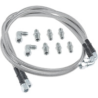 Hz-Monstar 6An 52"" Transmission Fluid Oil Cooler Hose Line Kit, Th350 Transmission Cooler Lines Compatible With Gm Chevy Ford Gmc Buick Cadillac Cars And Trucks For 700R4 Th400