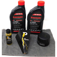 Power Performance 10W-30 Oil Change Kit For Kawasaki 49065-0721 (0736) And Fuel Treatment