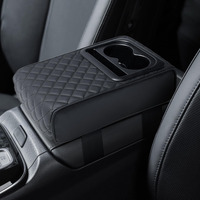 Soekavia Car Center Console Cover, Upgraded Memory Foam Car Armrest Cushion With Cup Holder & Phone Holder, Middle Console Cover Arm Rest Box Pad Car Interior Accessories For Most Vehicles