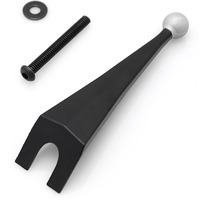 Black Fairing Middle Mount Phone Holder Aluminum Accessory For 2014-2023 Flh Touring Models