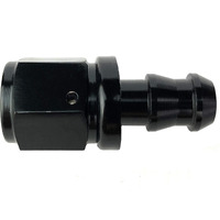 8An Aluminum An 08 Female Swivel To An8 Push-On/Lock Hose Barb Fuel Oil Line Fitting End Straight Black