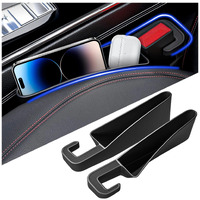 2025 Upgraded Short Car Seat Gap Filler Organizer With Phone Holder,Stylish No Drop Seats Guard For Car Seats Between Seat & Console,Universal Console Catcher Cars Interior Accessories