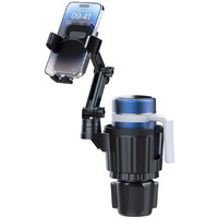 Car Cup Holder Expander 40Oz With 360 Rotation Cell Phone Holder, Adjustable Base Fits Most Cup Holder And Phones, Compatible For Stanley Hydro Flask Yeti Nalgene