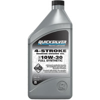 Quicksilver 10W-30 4-Stroke Full Synthetic Marine Engine Oil, 1 Quart