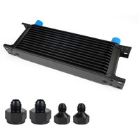 Htracing 13 Row An10 10An Transmission Oil Cooler Kit Stacked Plate With 6An 8An Adapter Universal Engine Transmission British Radiator Oil Cooler Condenser Aluminium Alloy Black