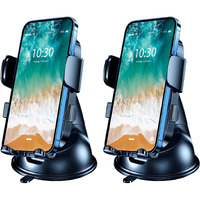 Boat Phone Holder, Suction Cup Boats Cell Phone Holder Marine, Boating Phone Mount Dashboard, Heavy Duty Boat Stand For Kayak Sailing Marine Marina For Iphone Samsung Google All Smartphones(2Pcs)