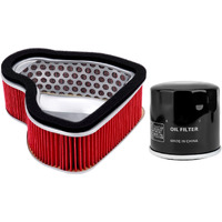 Motorcycle Air Filter & Oil Filter Compatible With Honda Vtx1300C Vtx1300R 2004-2009 Vtx1300T 2008-2009 Vtx1300S 2004-2008 Vtx1300S Retro Sc52 2003-2007