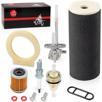 Air Filter Foam & Fuel Valve Petcock Kit Oil Filter For Yamaha Warrior 350 Raptor 350 Wolverine 350 1987-2013 1Uy-14451-00