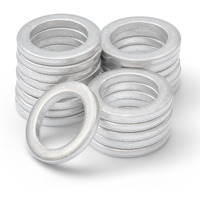Votex - Made In Usa - M14 14Mm Small Oil Drain Plug Crush Washer Gasket Seal Ring For Aprilia Rsv4 / Tuono V4 - Bmw Motorcycles - Oil/Coolant - Aluminum - 20 Pack - Part Number 857147, Acwm14Sml