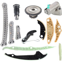 Wflnhb Timing Chain Kit And Tensioner Guide Rail And Oil Pump Chain 06H198119 Replacement For Jetta Golf Passat Audi A3 Tt Seat Alhambra Leon Skoda Superb 1.8T 2.0T (13Pcs)