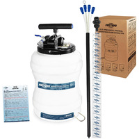 Firstinfo A1107Usy5 Patented Third Generation 10.5L Manual/Pneumatic Oil Vacuum Extractor | Vacuum Safety Valve | 51 Inch Tube | 5 Tubes | Thinnest Tube | Taiwan