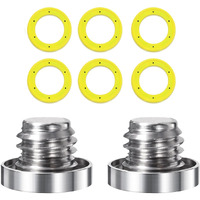 Glckmarine 79953 2 Pcs Boat Gear Case Drain Screws With Seals For Mercury Marine Outboard And Mercruiser Stern Drive Replace 10-79953 10-79953A2 Lower Unit Oil Drain Plugs