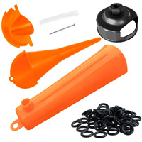 Oil Change Tool Kit For Harley Davidson Accessories,Oil Filter Wrench,Crankcase Fill Tool,Primary Case Funnel,Drip-Free Oil Filter Funnel,30Pcs O-Rings