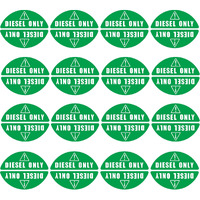 Quickmarine 16 Pairs Of Diesel Only Stickers For Car Van Truck Vehicle Boat Oil Tank Fuel Filler Gas Cap Lid Cover Weatherproof Adhesive Decals Green