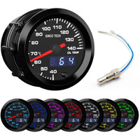 Sinco Tech 52Mm Gauge Car Meter Digital Display Pointer 7 Colors Backlight 12V Universal Gauge Kit (Oil Temp C)