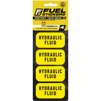 Hydraulic Oil Only Sticker By Fuel Stickers | Heavy Equipment, Containers, Drums, Tanks - Weather Proof, Extreme Stick - Hydraulic Fluid Sticker - Usa Made (2X1 Inch), 4 Labels