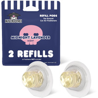 Sanrio Kuromi Car Air Freshener Scented Oil Pod Refills, Hello Kitty And Friends Cute Car Accessories - Midnight Lavender, 2Ct