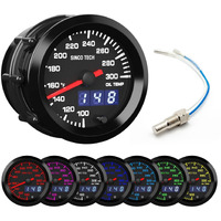 Sinco Tech 52Mm Gauge Car Meter Digital Display Pointer 7 Colors Backlight 12V Universal Gauge Kit (Oil Temp F)