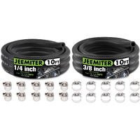 Jeemiter 1/4"" & 3/8"" Fuel Line Hose Oil Hose Push Lock Nbr Rubber 10Ft For Each 300Psi For Small Engines, Gas, Oil, Coolants Hose