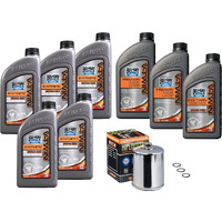 Bel-Ray Synthetic Engine/Transmission/Primary Oil Change For Harley Davidson Motorcycles, 2017-Up Harley M8, Chrome Oil Filter