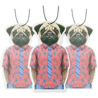 Dog Car Air Freshener 3 Pack Pug Scented With Essential Oils By Fresh Fresheners