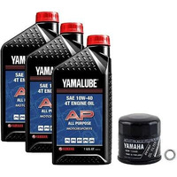 Yamaha Grizzly 550 (2009-2016) All Models Oil Filter Change Kit Yamaha Part# 5Gh-13440-80-00 And 3 Quarts All Purpose Lub-10W40-Ap-12