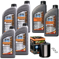 Bel-Ray Synthetic Engine/Transmission/Primary Oil Change For Harley Davidson Motorcycles, 1999-2017 Harley Twin Cam, Black Oil Filter