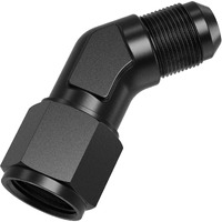 Truckmeter 45 Degree 6An Female To 6An Male Swivel Flare Union Fitting Adapter, Black Hard Aluminum Hex Anodized Connector, Automotive Accessories Suitable For Vehicle Fuel Oil Line Modification