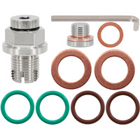 Dsnaduo M14.1-1.25 X 15Mm Oversize Piggyback Oil Drain Plug, Stainless Steel Self Tapping Oil Pan Thread Repair Kit
