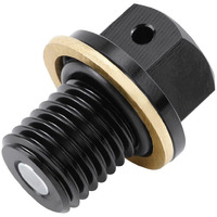 Nicecnc Black M12 X 1.5 Magnetic Oil Drain Plug Bolt Dirt/Street Bike Compatible With Yamaha Wr400F Yz125 Yz250G R Yz426F Ttr250 Ttr90,Yz250 Yz250X 2016-19 Yzf-R25 Yzf-R3 2015-18 Mt-25 Mt-03 2016-18