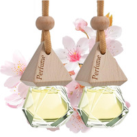 Car Air Freshener, Hanging Diffuser For Car Interior, Long-Lasting (60+ Days), Non-Toxic & Giftable (Diamond Bottles (2    0.27 Fl Oz), Cherry Blossom)