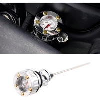 Oil Temperature Dipstick Compatible For Harley 2018-2024 Softail Slim Low Rider Fxlr Breakout Fat Boy Street Bob (Chrome+Brass)