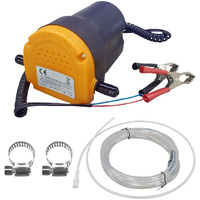 Oil Change Pump Extractor, 12V 60W Fluid Transfer Pump, Oil/Diesel Pump Extractor With Hose, Scavenge Suction Transfer Pump Changer For Car, Truck, Boat, Motorcycle, Rv, Atv (Yellow)