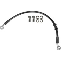 Motoforti Universal Brake Hose Motorcycle Atv Dirt Bike Motocross Braided Hydraulic Brake Line Oil Hose Pipeline, 40Cm, Durable, Metal, Black Silver Tone, 1 Set