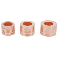 Dsnaduo 3 Sizes 30 Pcs Oil Drain Plug Gasket,Copper Crush Washer Fits M12