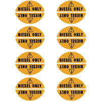 Quickmarine 8 Pairs Of Diesel Only Stickers For Car Van Truck Vehicle Boat Oil Tank Fuel Filler Gas Cap Lid Cover Weatherproof Adhesive Decals Yellow