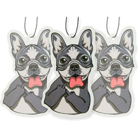 Dog Car Air Freshener 3 Pack French Bulldog Scented With Essential Oils By Fresh Fresheners