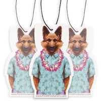 Dog Car Air Freshener 3 Pack German Shepherd Scented With Essential Oils By Fresh Fresheners (3 Pack)