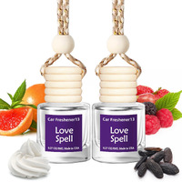 Hanging Car Air Freshener, Long Lasting Scent, Cute Air Fresheners For Women, 2 Pack Non-Toxic Essential Oil Diffuser, Made In Usa