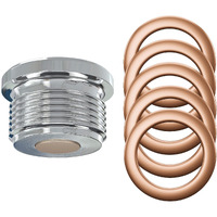 Magnetic Oil Drain Plug M18X1.5 - Neodymium Magnet Aluminum Bolt - With 5 Cooper Washer - Heavy Duty Oil Drain Plug - Anti Leakage Replacement For Car Motorcycle Boat By Automajor