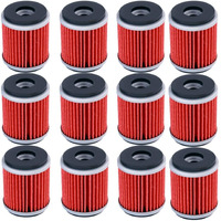 Haokixin 12 Pcs Oil Filter Fits For Yamaha Yz250 Yz250F Yz450F Yfz450 Yfz450X Yfz450R Yfz450W Wr250F Wr450F Wr250X Yfm250R Xt250, Ybr250, Raptor 250