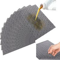 Gvwoye Oil Absorbent Pads - Oil Spill Mat Water Absorbent Mat, Universal Leak, Drip, And Spill Control High Absorbing Pads, 13"" X 10"", Pack Of 10