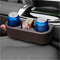 Ygdmd Car Cup Holder Expander,Multi-Functional Car Seat Side Gap Filler Organizer With Cars Phone Holder&Drink Holder,Leather Cars Console Organizer For Most Vehicles