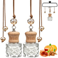 Royaroma Hanging Car Air Freshener, 2 Pack Long Lasting Car Fresheners Up To 30-45 Days, Natural Fragrance Cars Essential Oil Diffuser For Home Office - Pistachio Salted Caramel