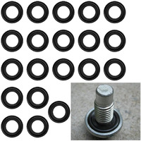 20Pcs Oil Drain Plug Gasket, M12 Rubber Car Sealing Gasket Replacement For Oem#12616850, Engine Oil Pan Crush Washers For Buick, Cadillac, Chevy (M12/20Pcs)